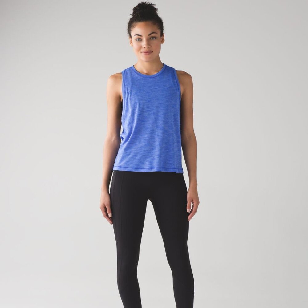 Lululemon Cardio Squad Tank II Heathered Cerulean Blue - 6